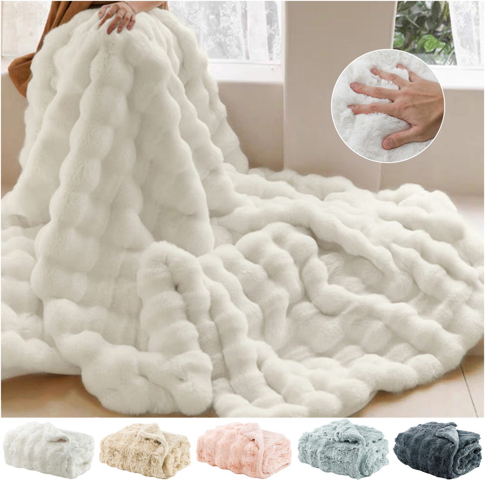 Überwurf Plüsch Kuscheldecke Flauschig Decke, Super günstig online kaufen