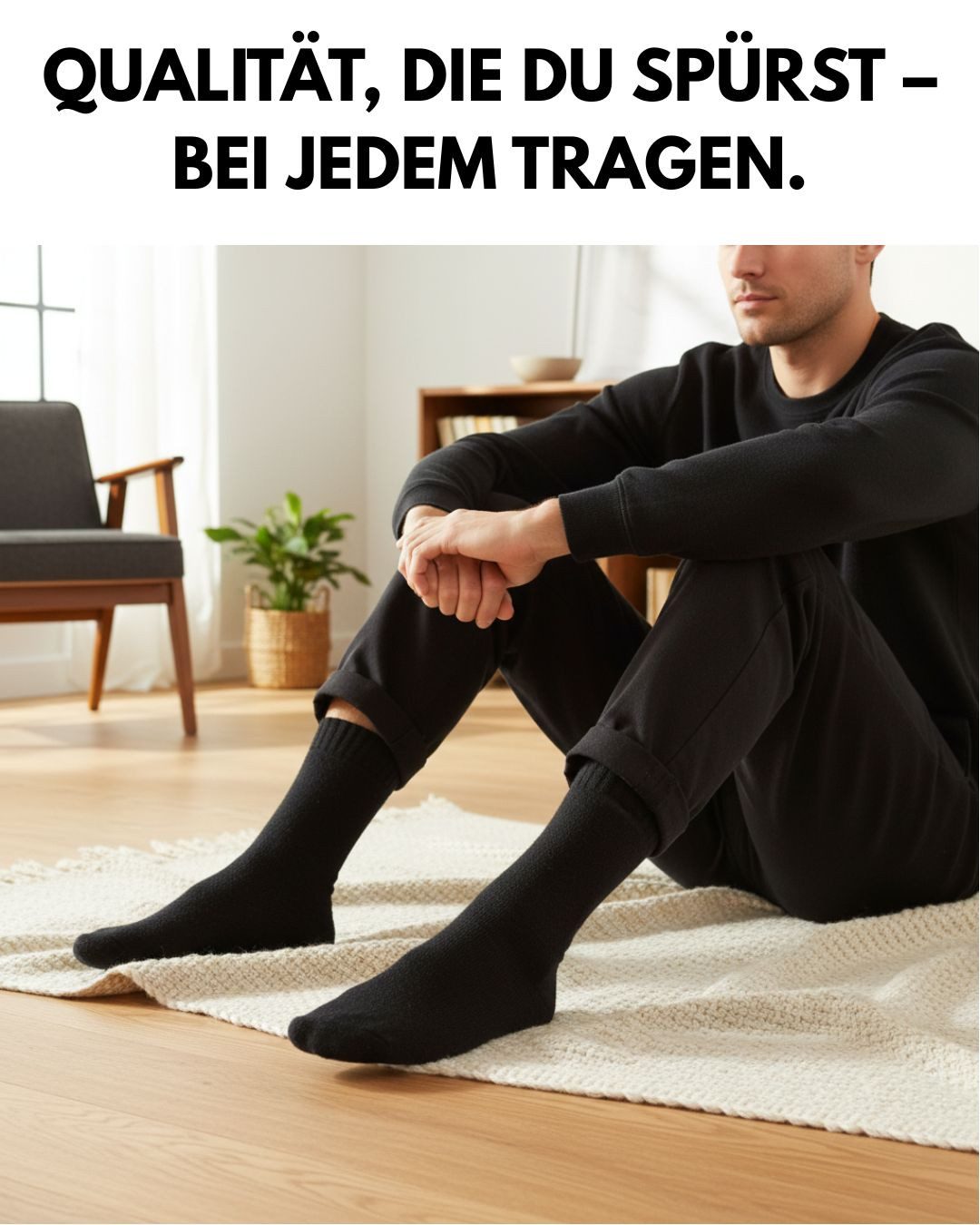 sockenkauf24 Thermosocken 6, 12, 24 Paar warme Wintersocken Damen & Herren Vollfrottee (Schwarz, 6-Paar, 35-38) aus Baumwolle mit Pique Komfortbund