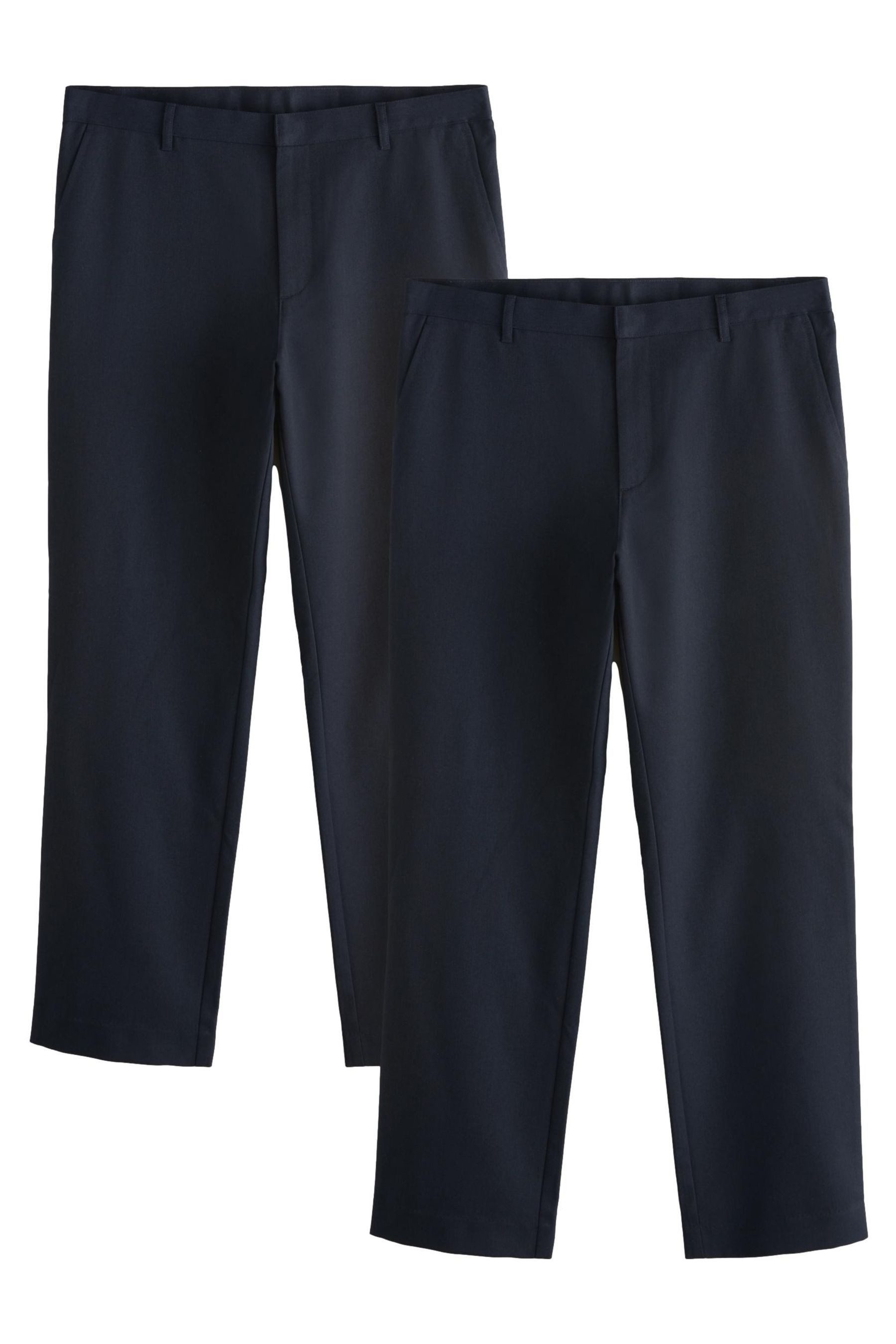 Stoffhose Elegante Regular Fit Hosen, flache Front, 2er-Pack
