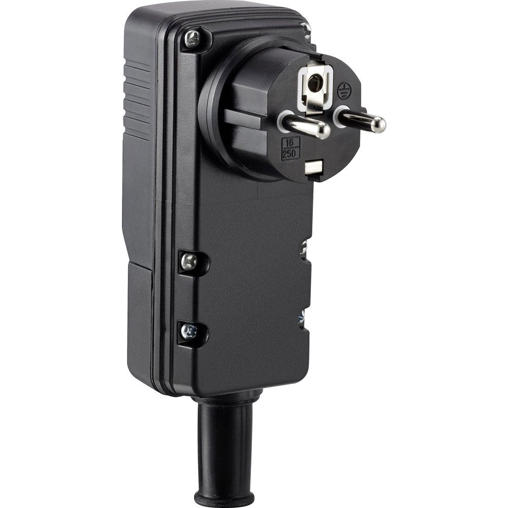Sygonix Personenschutzstecker Sygonix SY-3779070 Personenschutz-Schalter 230 V Schwarz IP54