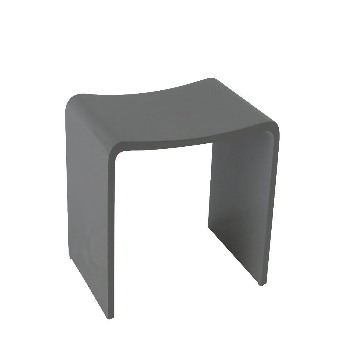 KZOAO Duschhocker Design Spa Badhocker aus Mineralguss Modell "Rom", belastbar bis 150 kg