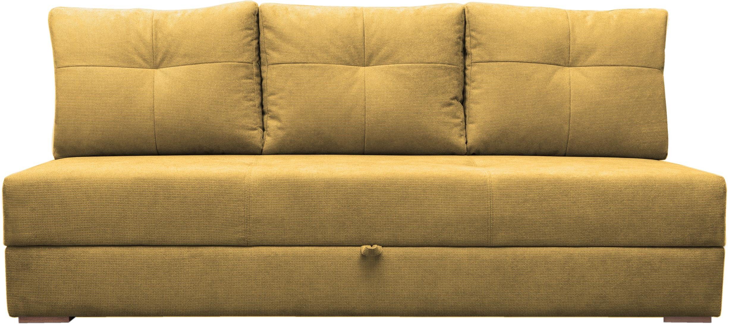 Beautysofa 3-Sitzer Dafne, mit Bettkasten, Schlaffunktion, Sofa Couch, Schlafsofa, 68) gelb (vardo