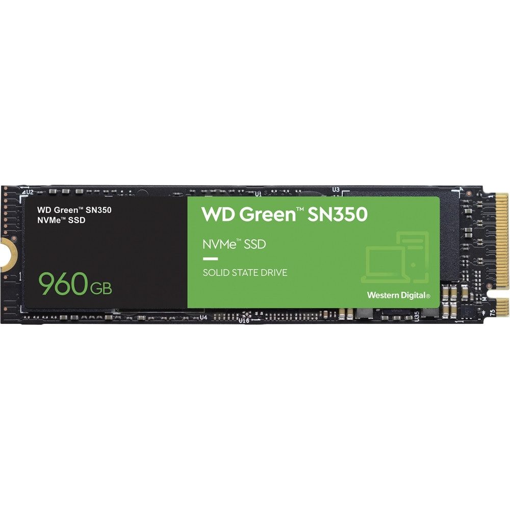 Western Digital WD Green SN350 NVMe 960 GB SSD - Interne Festplatte - grün/schwarz interne SSD (960 GB) M.2 2280"