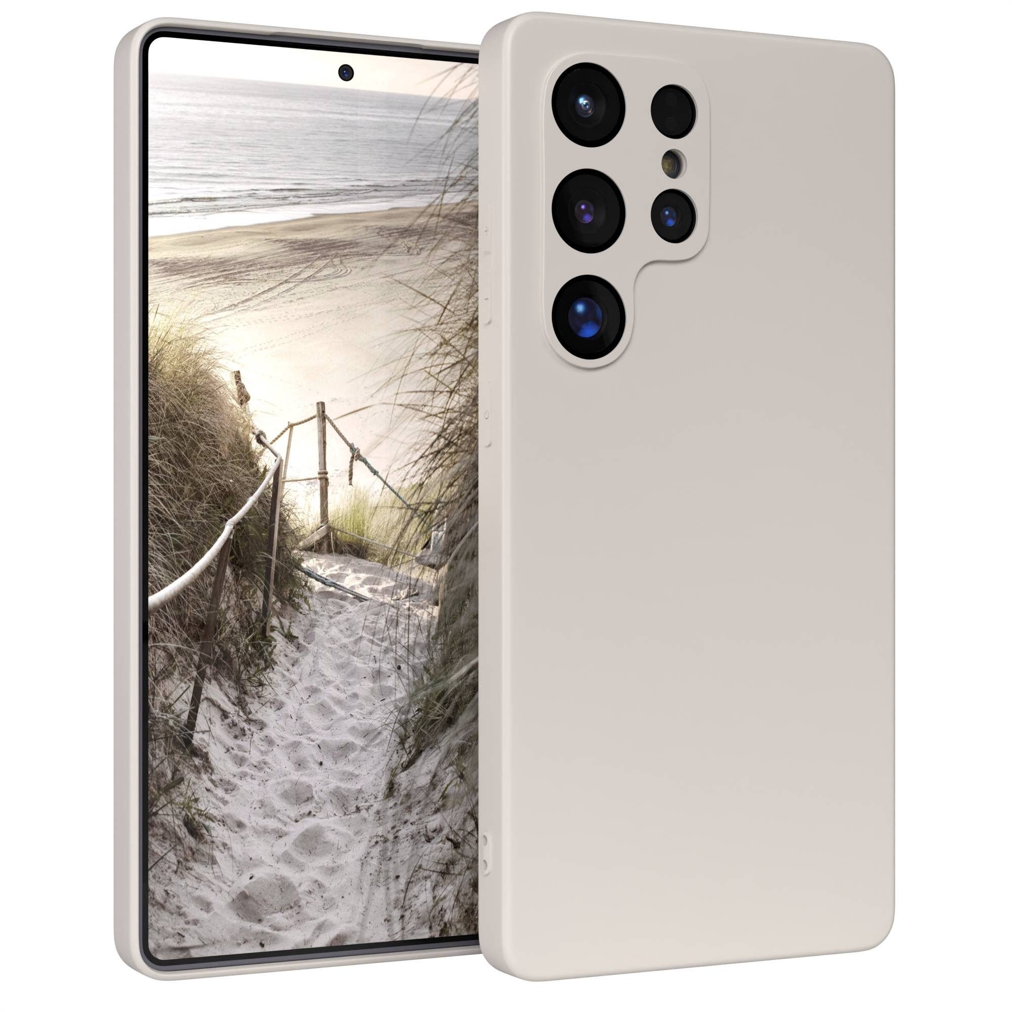 EAZY CASE Handyhülle für Samsung Galaxy S25 Ultra Hülle Silikon 6,9 Zoll, Bumper Case Matt Slimcover Silikonschutzhülle elastisch Polarstern