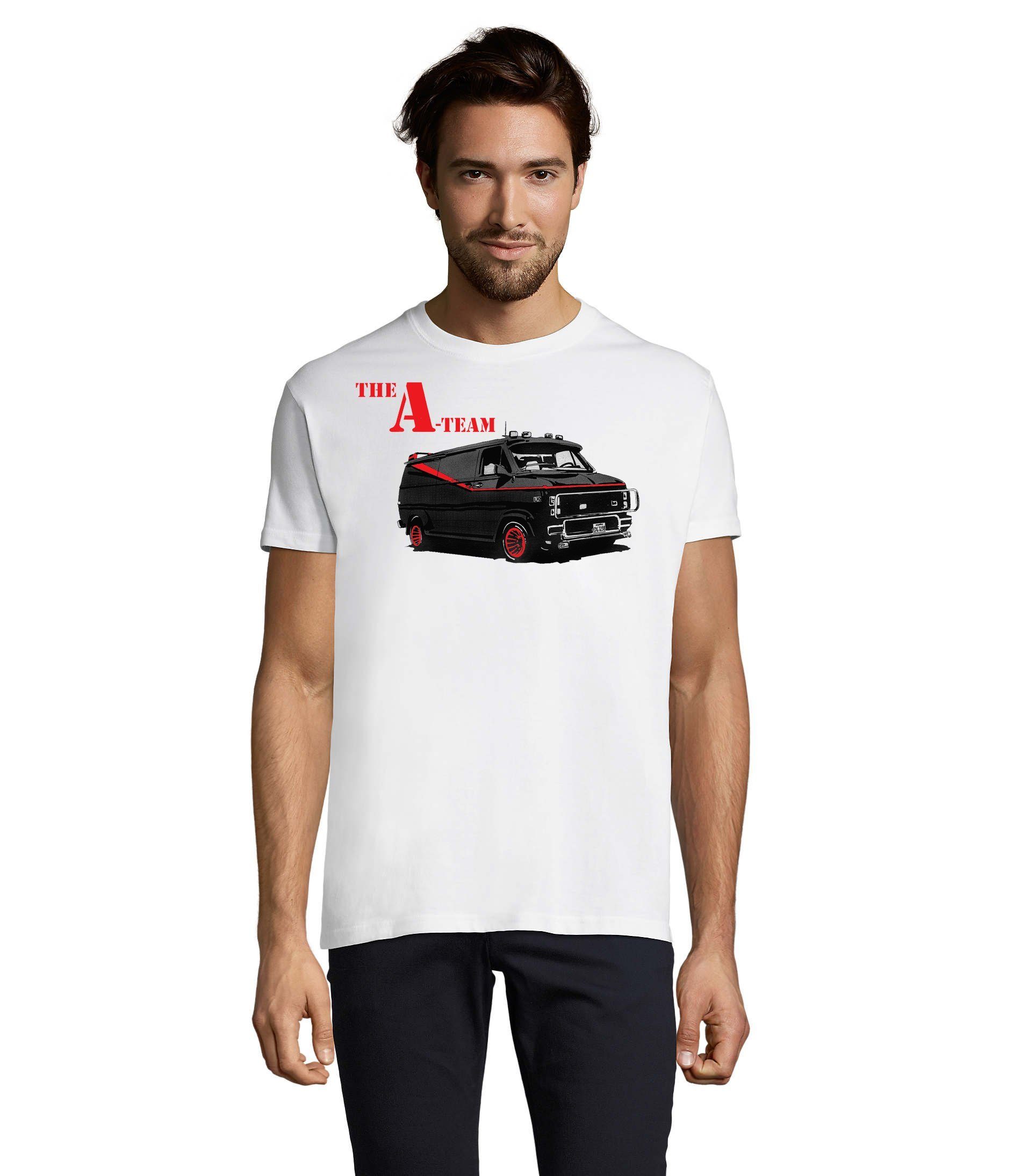 Blondie & Brownie T-Shirt Herren A Team Van Murdock Hannibal Mr.T Weiß | T-Shirts