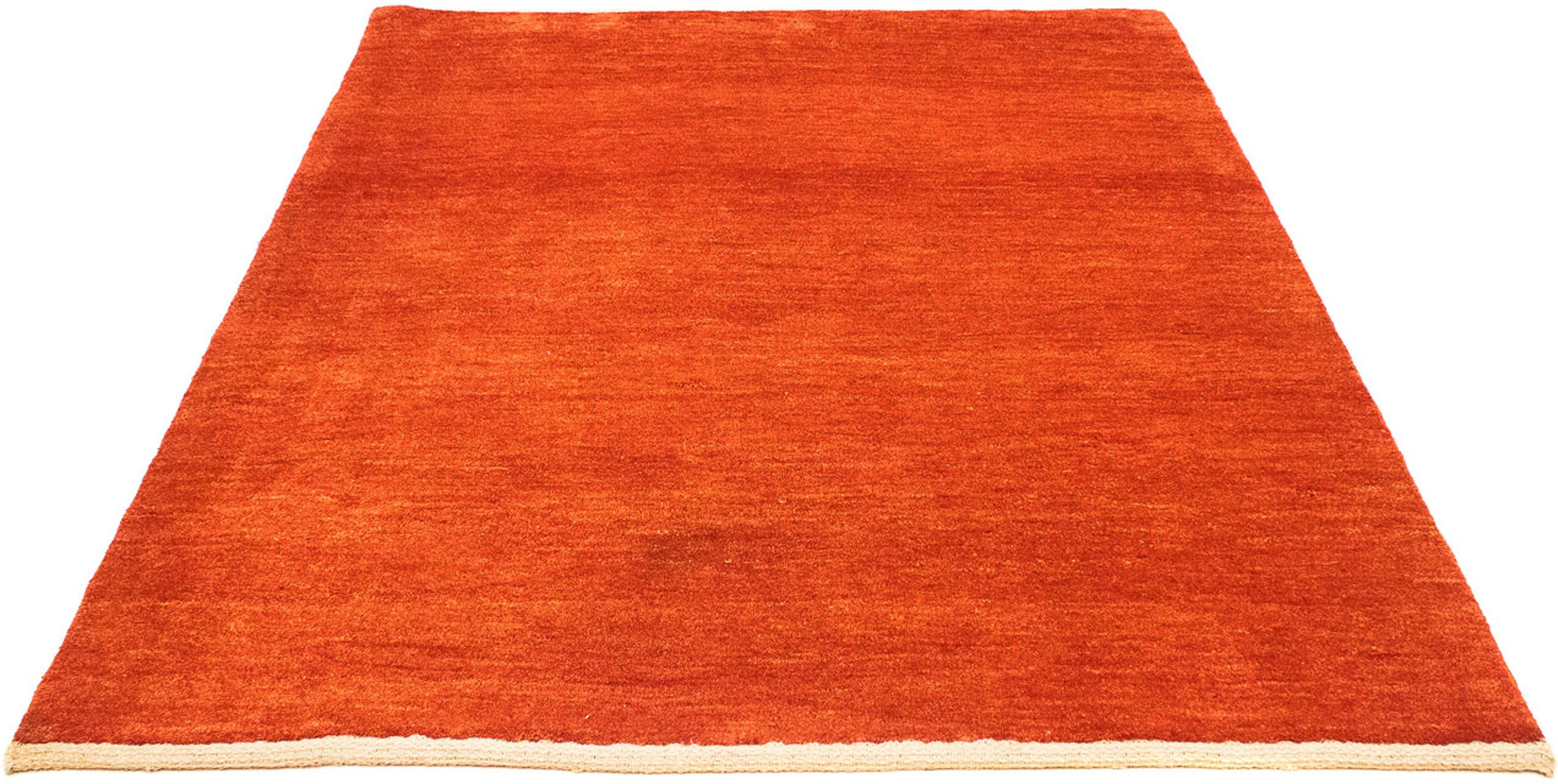 Wollteppich Gabbeh - Perser - 190 x 155 cm - rost, morgenland, rechteckig, Höhe: 18 mm, Wohnzimmer, Handgeknüpft, Einzelstück mit Zertifikat