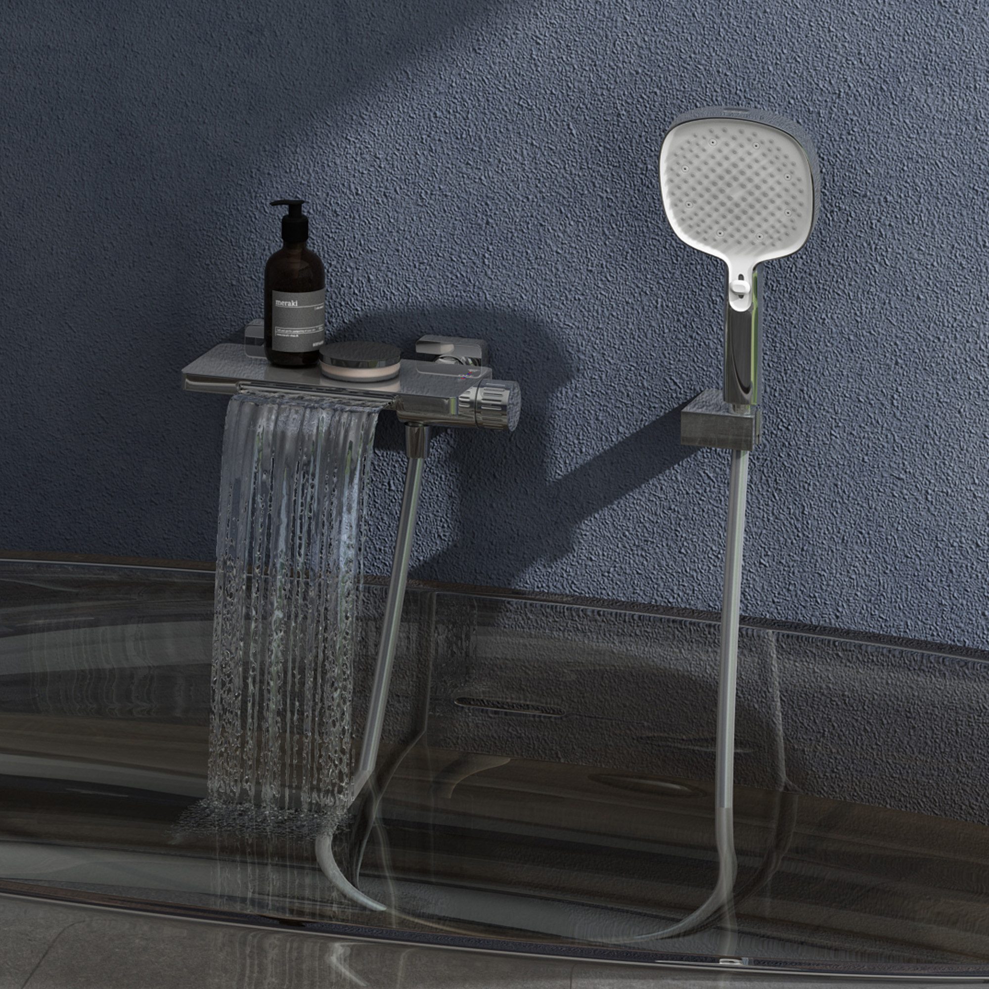 doporro Wannenarmatur Badewannenarmatur Duschsystem mit Handbrause für Badewanne DSN-403