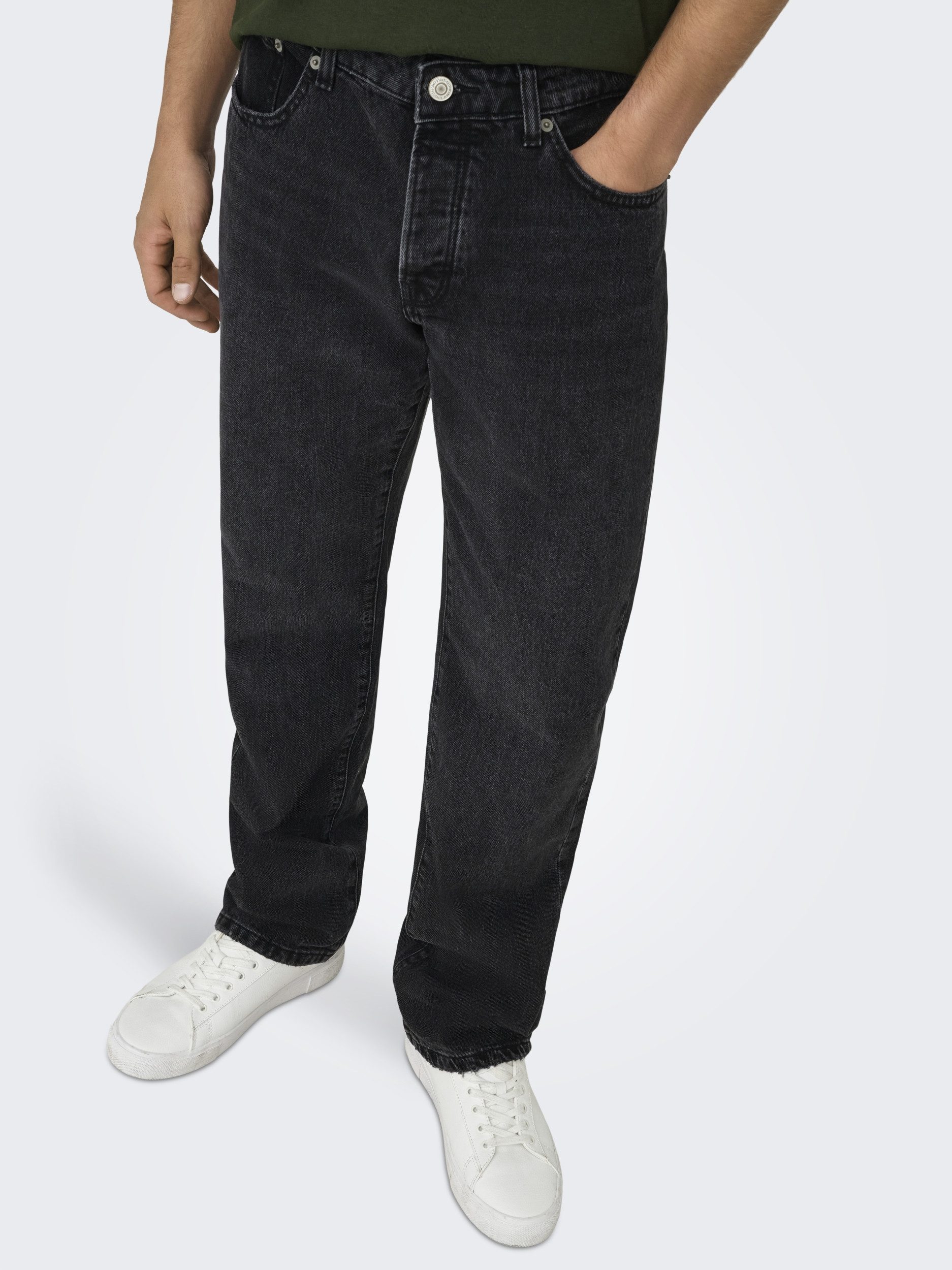 ONLY & SONS 5-Pocket-Jeans ONSEDGE STRAIGHT BLACK 6985 TAI DNM