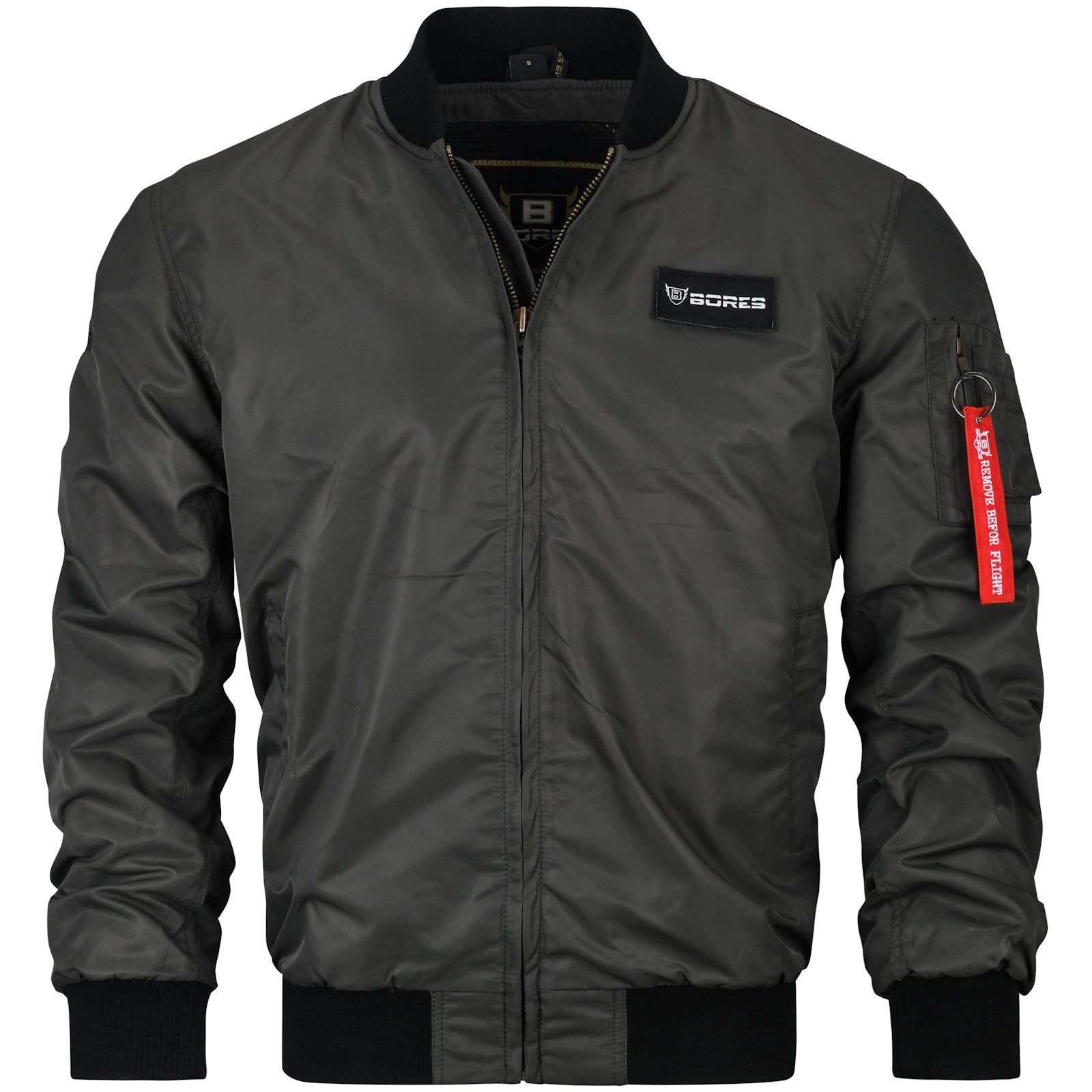 Bores Motorradjacke Bores Bomber Motorradjacke olive atmungsaktiv