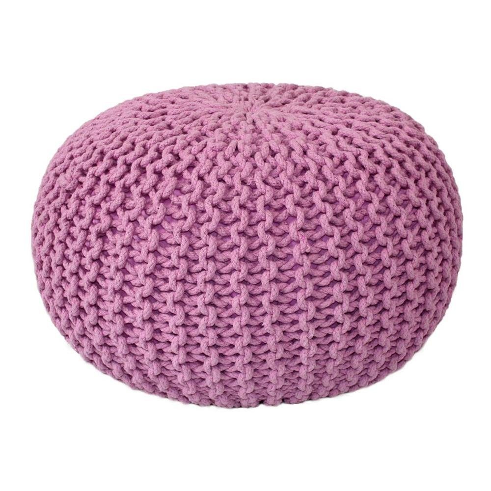 Sessel Pouf Sitzmöbel ex, Strickhocker Sessel cm Stuhl Sitzplatz Sitzpouf 55 Soma Grobstrick-Optik Sitzpuff Ø soma