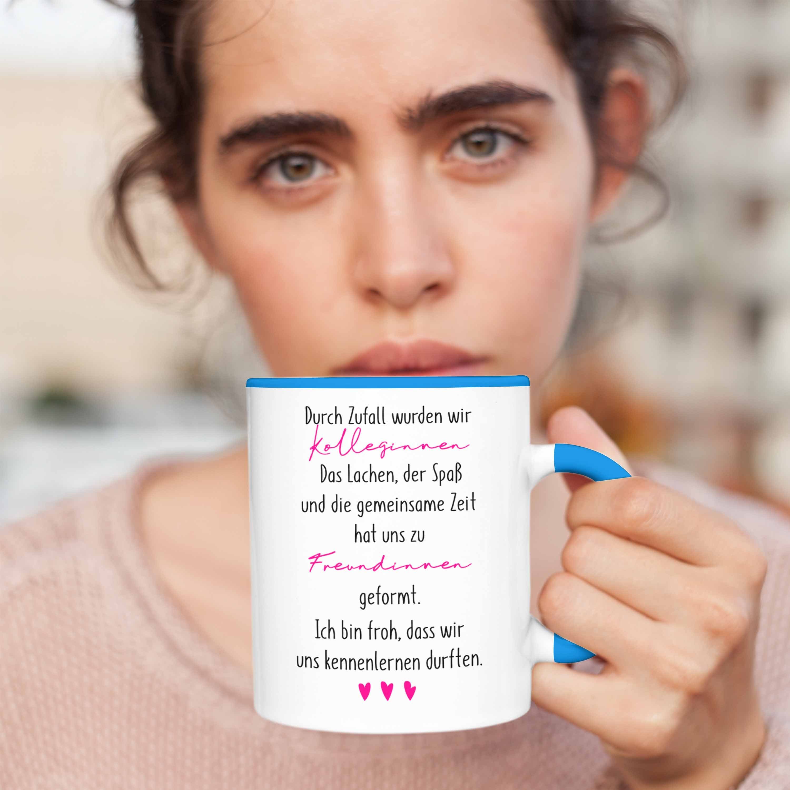 Trendation Tasse - Beste Arbeitskollegin Tasse Blau Kollegin Trendation Geschenk Geschenkide