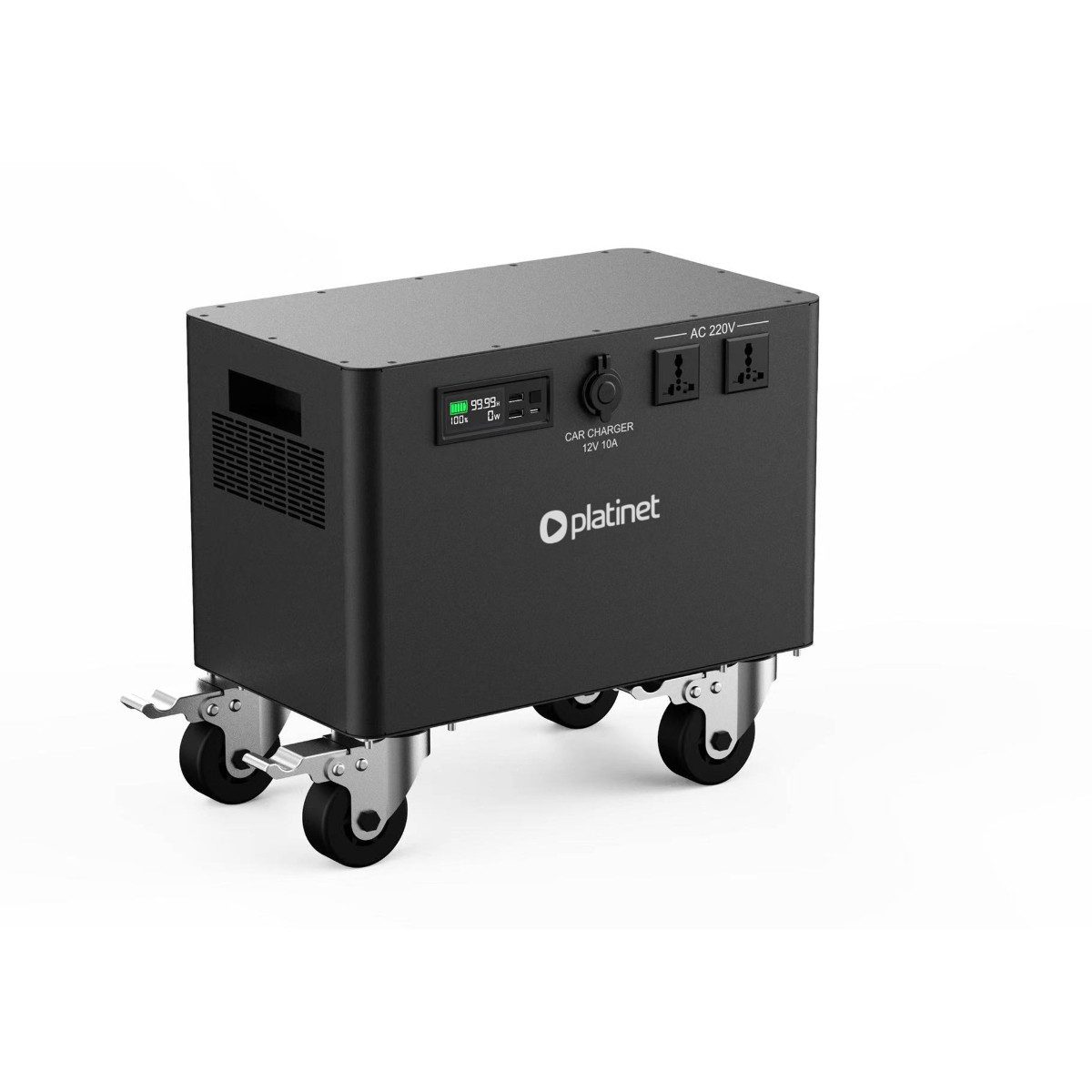 Platinet PMPS3000 Powerstation (12, 24, 230 V), 3000-Wh-LiFePO4-Akku mit 2000 W Dauerleistung
