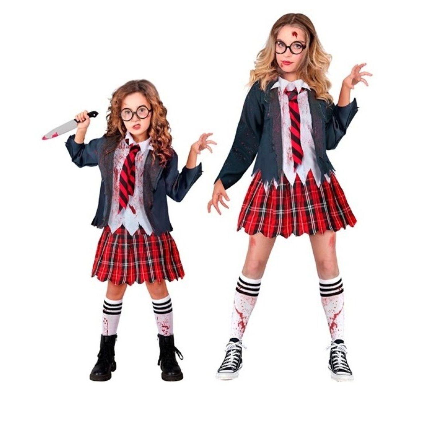 Widmann S.r.l. Zombie-Kostüm Kostüm 'Zombie Schulmädchen' für Mädchen, Jacke m
