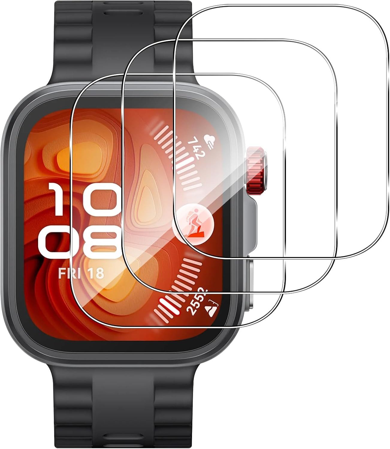 MSM Displayschutzglas 3X Schutzglas für Huawei Watch Fit 4 Pro Panzerfolie Full Screen 9H