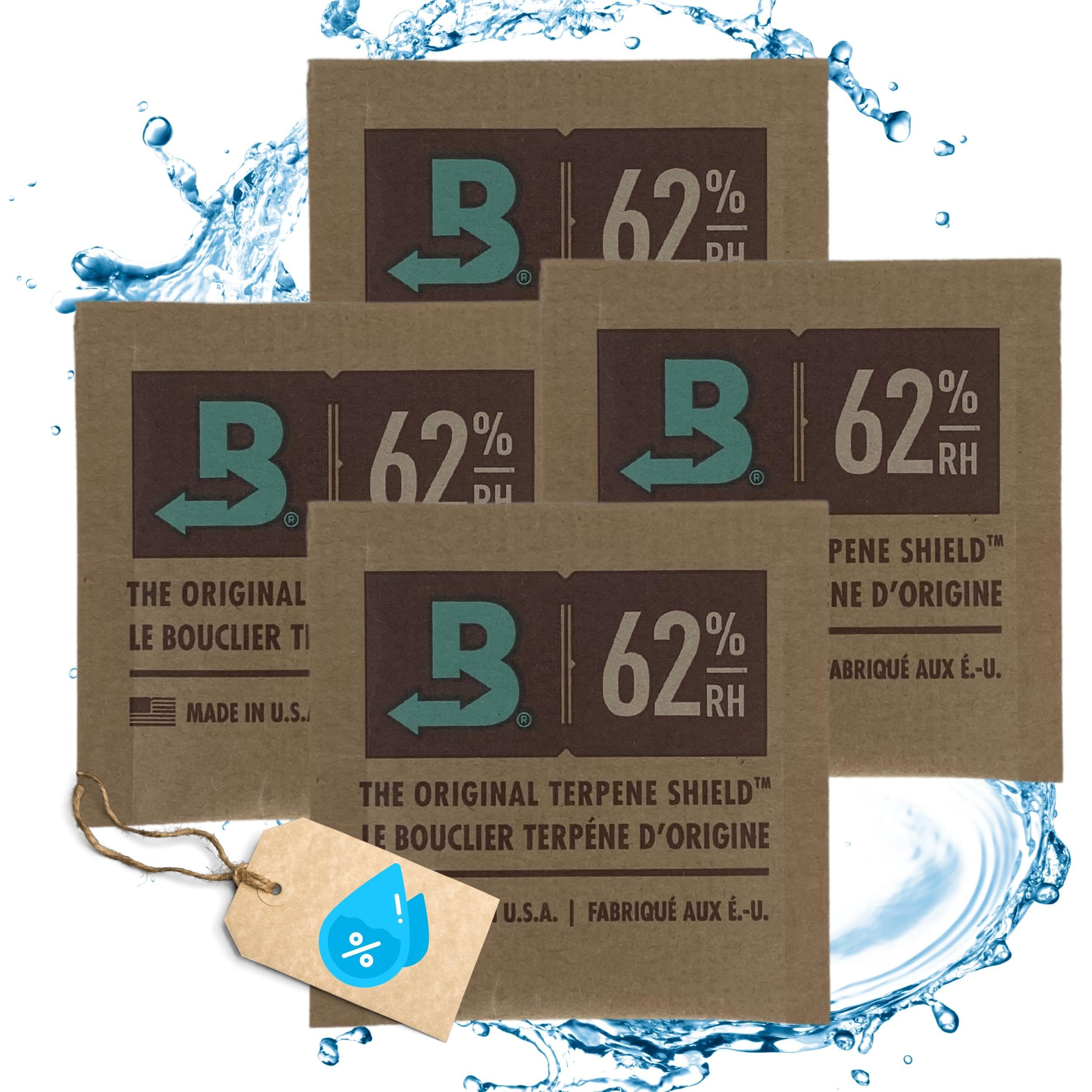 TronicXL Raumentfeuchter-Nachfüllpack 4 Größe 4 62% Boveda Pack Aufbewahrung Grow Feuchtigkeitsregler Ernte