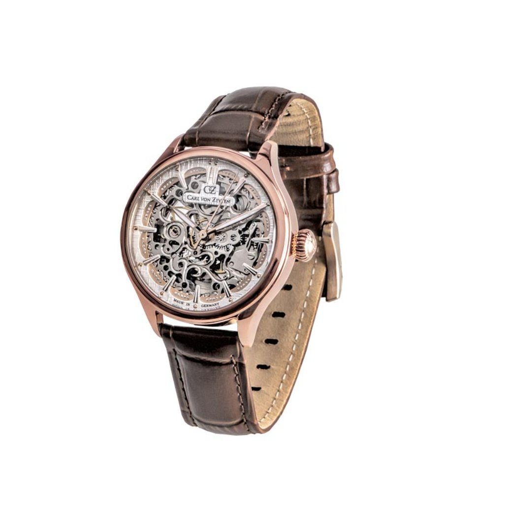 Carl von Zeyten Automatikuhr CVZ0072RWHS, Herrenuhr Original NEU - Horbach, mit Gehäuse in Rosé - Made in Germany