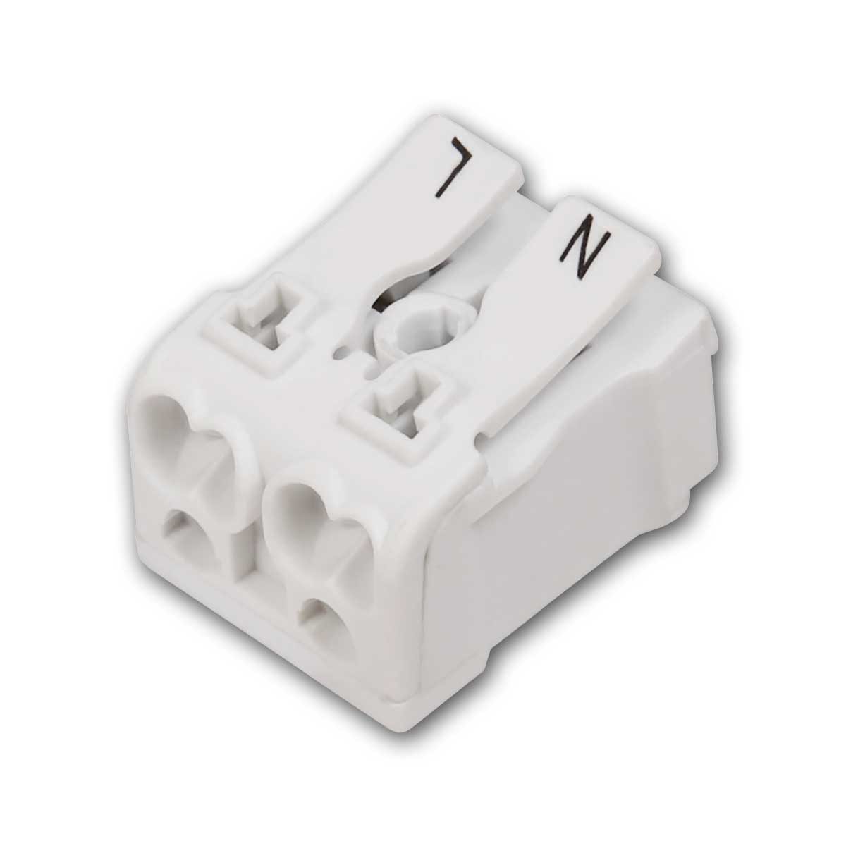 world-trading-net Lüsterklemme Lüsterklemme, 2-polig mit Hebel, Leuchtenklemme