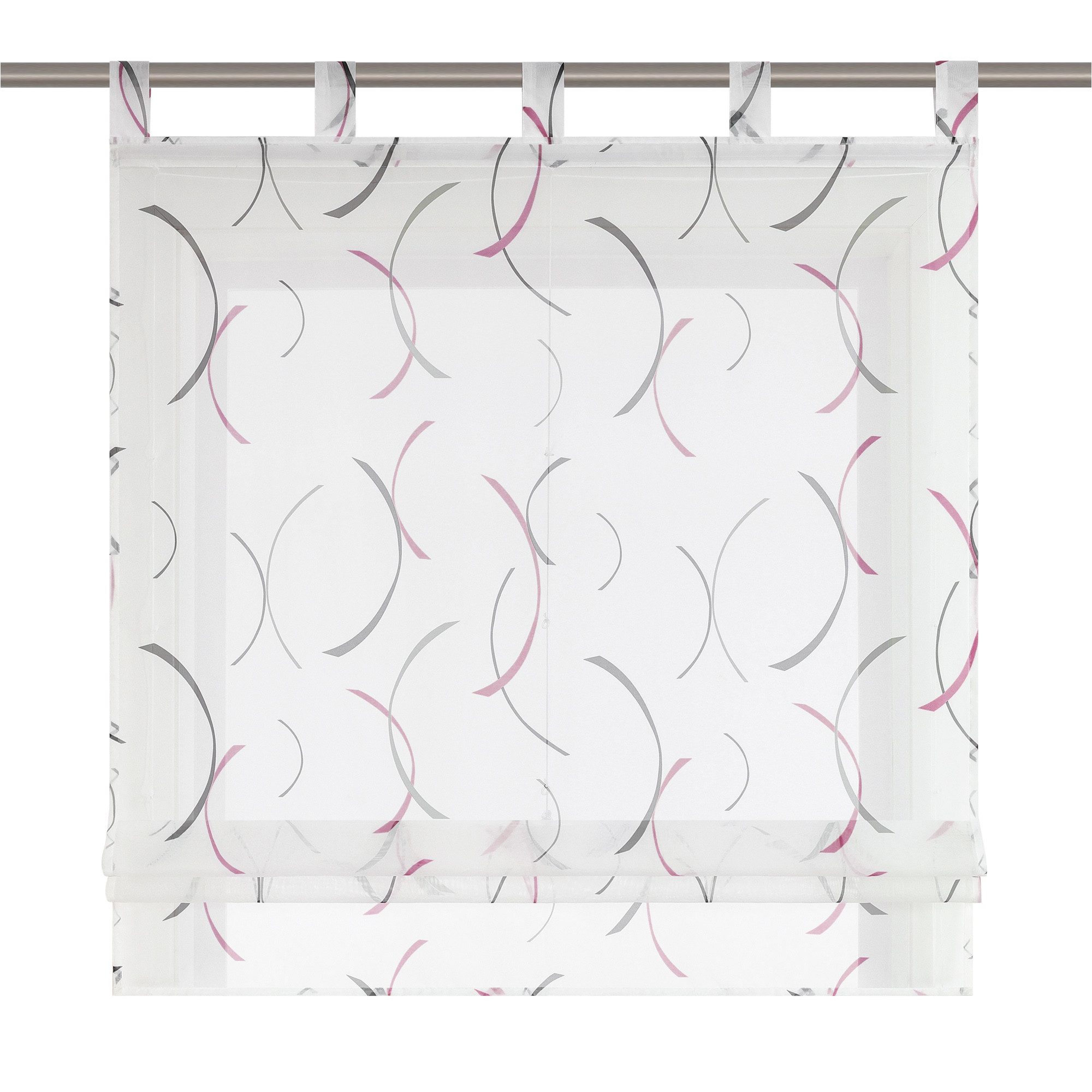 Joyswahl Raffrollo geometrische Ästhetik, mit Schlaufen, runde Klammern und günstig online kaufen