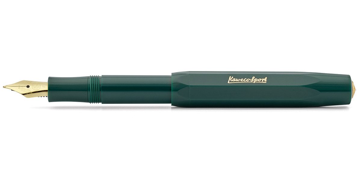 Kaweco Фонтаны Kaweco CLASSIC Sport Füllhalter Grün, Breit vergoldet