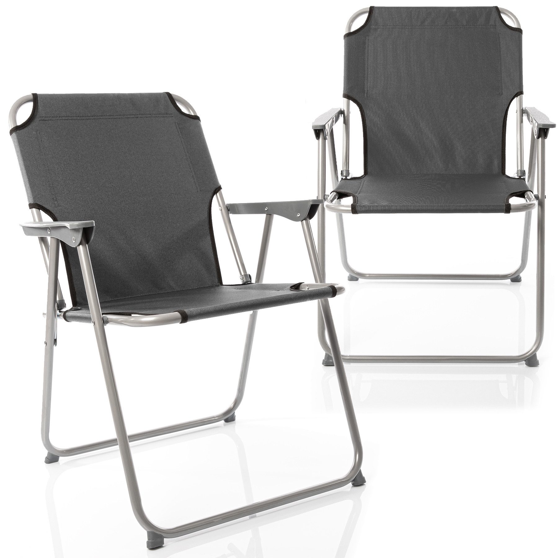 BigDean Campingstuhl Klappstuhl Faltstuhl Campingstuhl Angelstuhl (Set, 2 St), Flexibel, Robust, Wasserabweisend, leicht, Kompakt