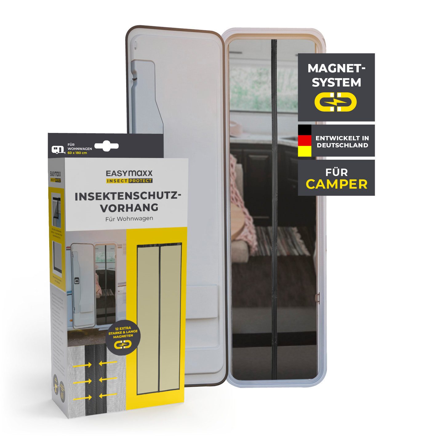 EASYmaxx Insektenschutz-Vorhang für Campingwagen 60 x günstig online kaufen
