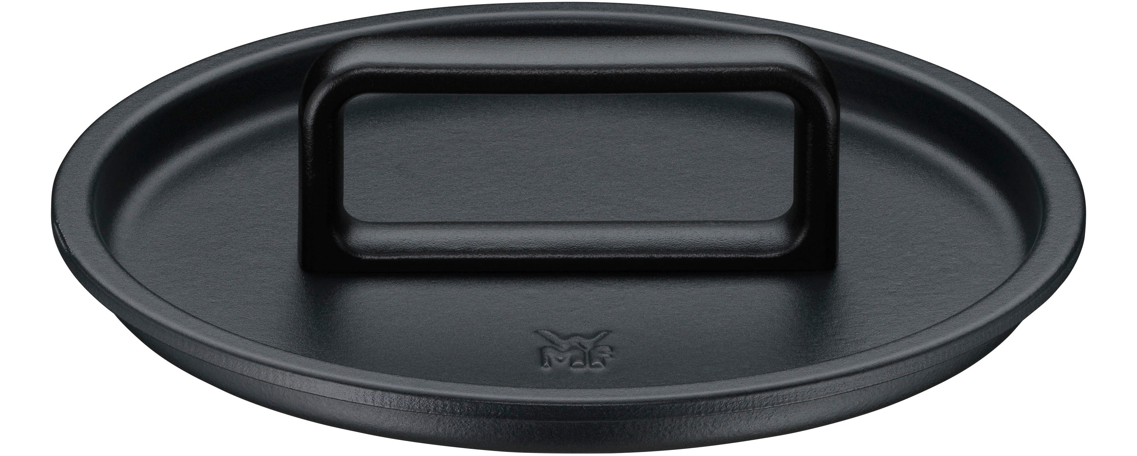 WMF Bräter Flavour, Gusseisen Bräter Induktion, Schmortopf emailliert, Gusseisen, Gusseisen-Kochgeschirr, Deckel mit Kondensationsnoppen