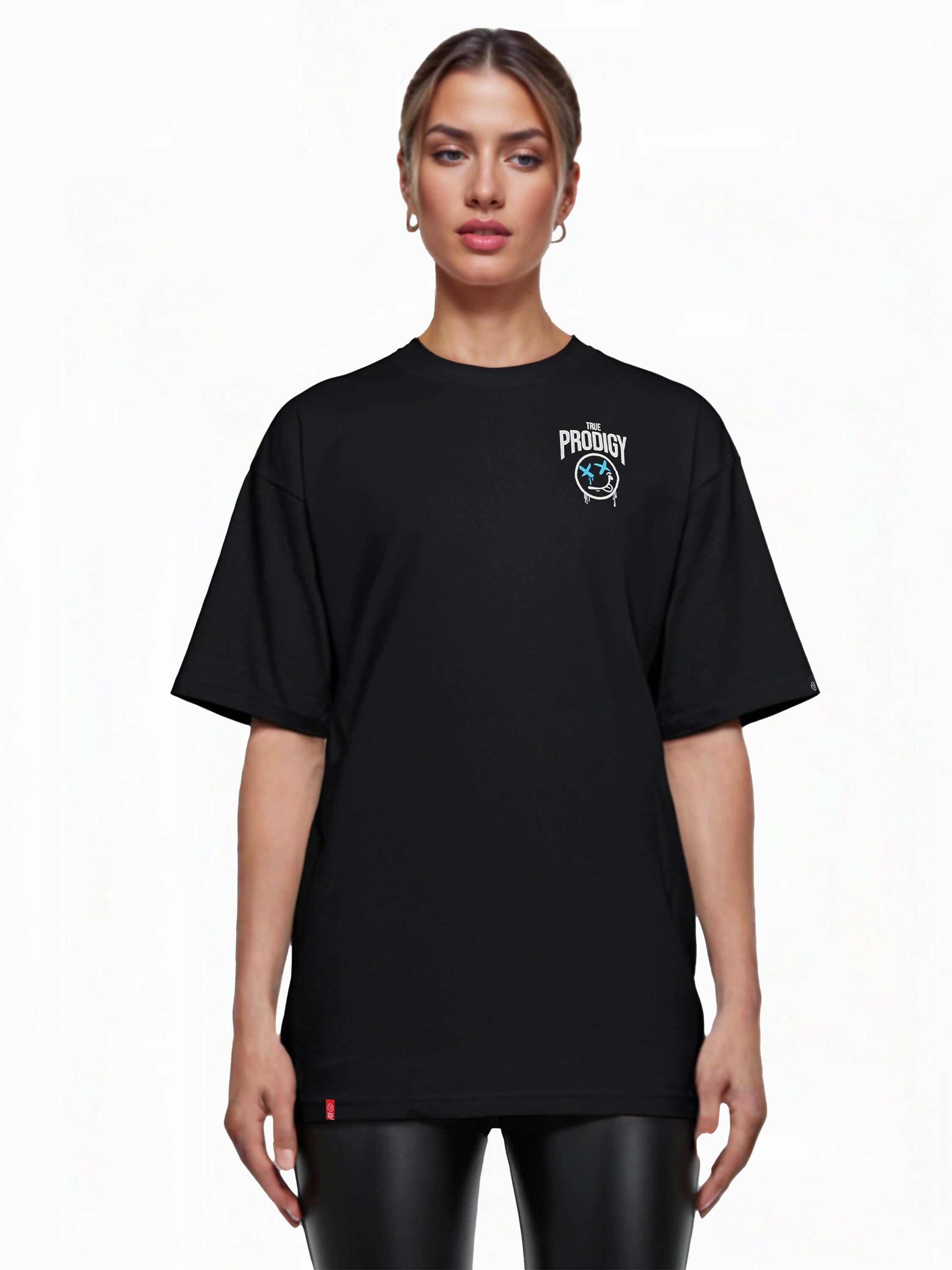 trueprodigy Oversize-Shirt Kenji F Logoprint Rundhals dicker Stoff – Bild 3 von 5