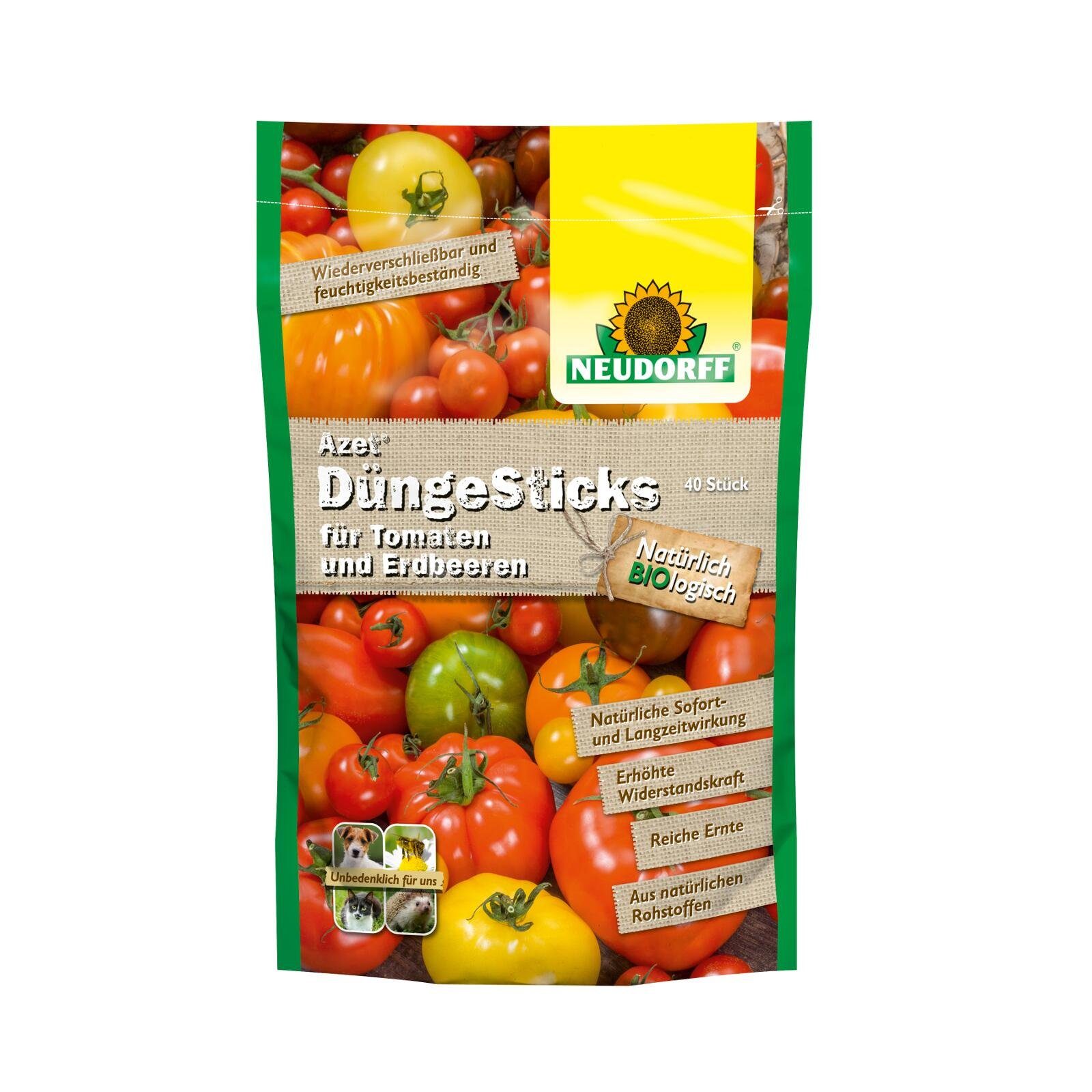 Neudorff Tomatendünger Azet DüngeSticks für Tomaten und Erdbeeren - 40 Stück