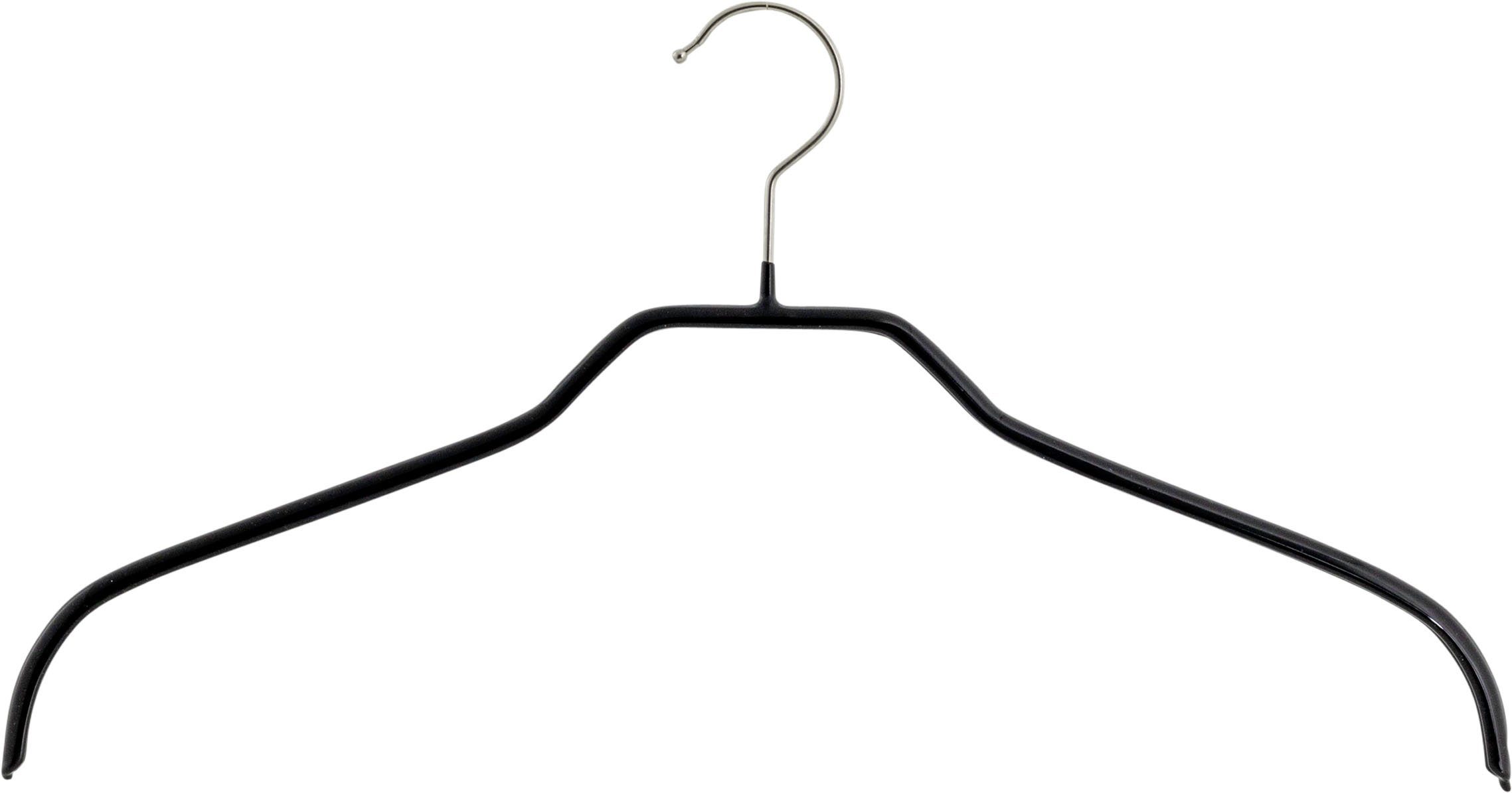 MAWA Kleiderbügel Silhouette schwarz (Set, 41/F, Oberteilbügel 20-tlg)