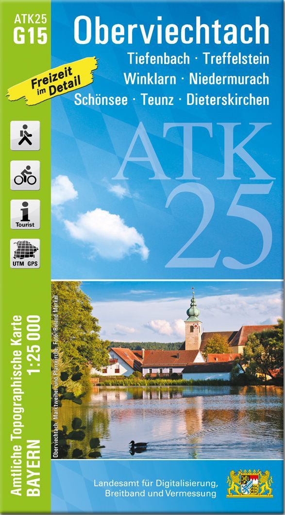 ATK25-G15 Oberviechtach (Amtliche Topographische Karte 1:25000) / diverse, Tiefenbach, Treffelstein, Winklarn, Niedermurach, Schönsee, Teunz, Dieterskirchen