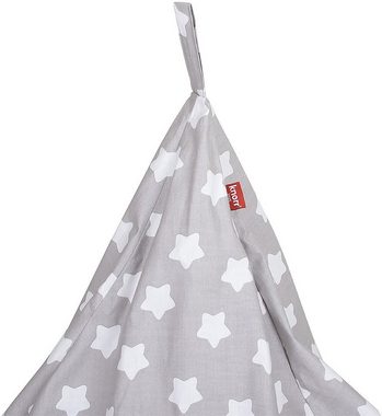 Knorrtoys® Sitzsack Drop, Grey White Stars, für Kinder; Made in Europe