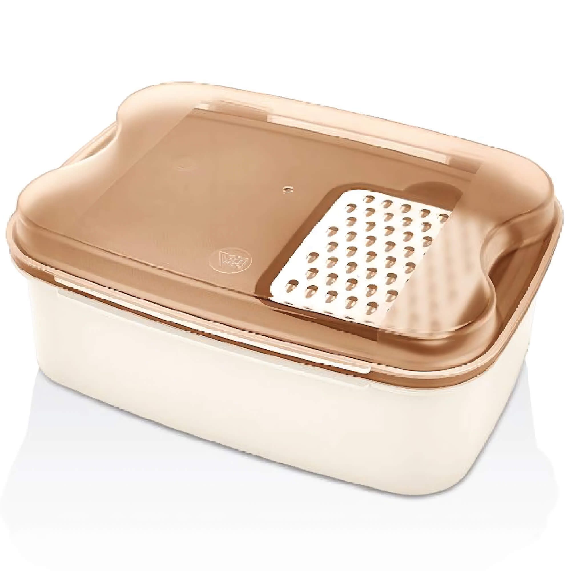 Vip Ahmet Vorratsdose Küchenreibe, Vorratsdosen Set, BPA-frei Kunststoff, 4,5L, Kunststoff, (1-tlg., 1 x Aufbewahrungsbox mit Reibe), 3-in-1: Schneiden, Reiben, Aufbewahren