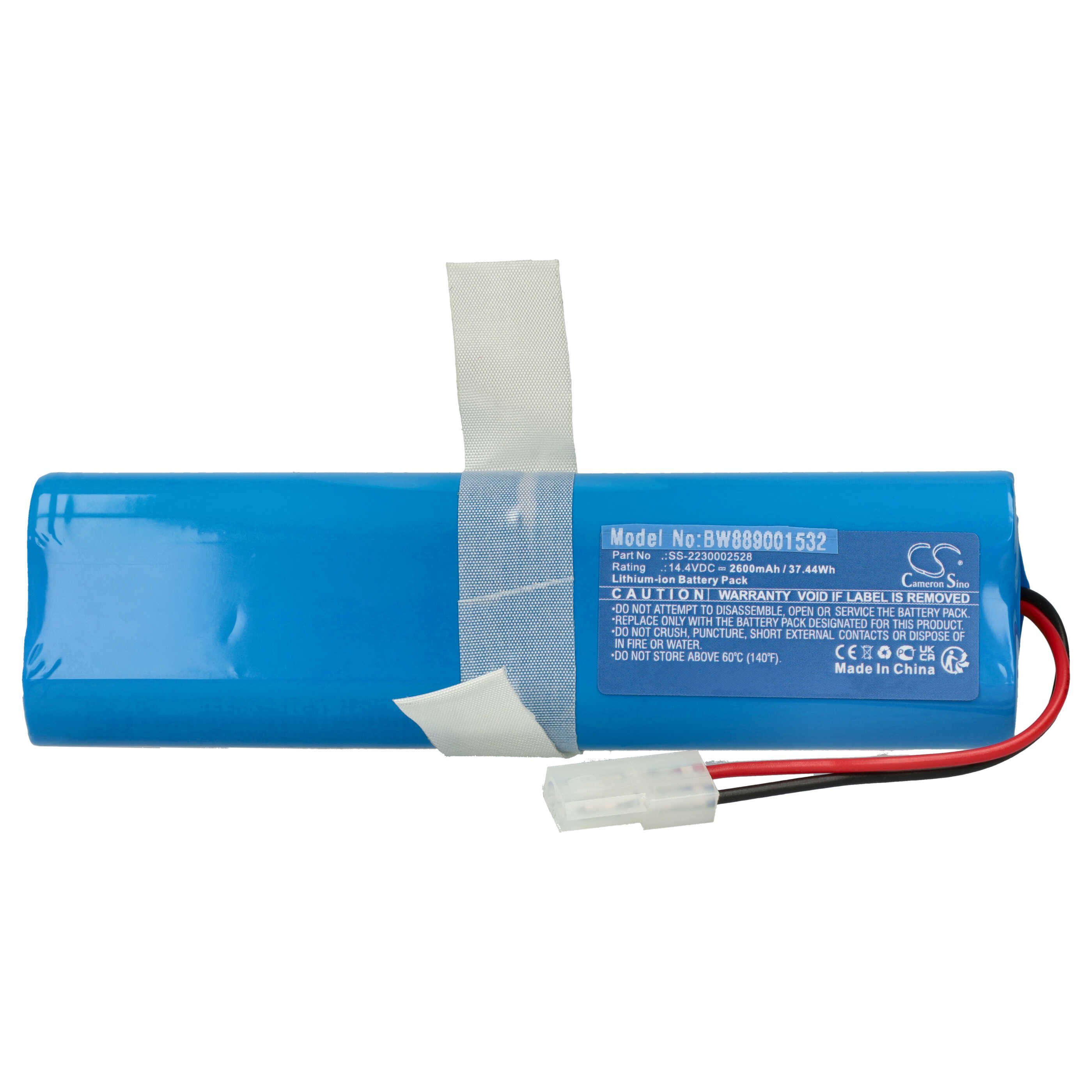 vhbw Akku passend für Rowenta X-plorer SERIE 75, 75S+, 75S, 75, SERIE 95 Staubsauger-Akku Akku Li-Ion 2600 mAh (14,4 V, 1 St), Leistungsfähiger Austausch-Akku für Ihren Saugroboter