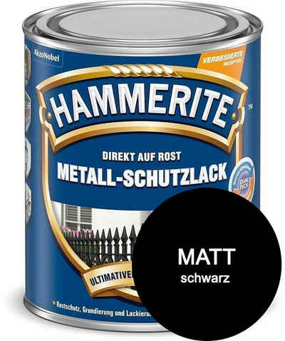 Hammerite  Metallschutzlack schwarz matt / 15753, hochgradig Witterungsbeständig, Wasserabweisend