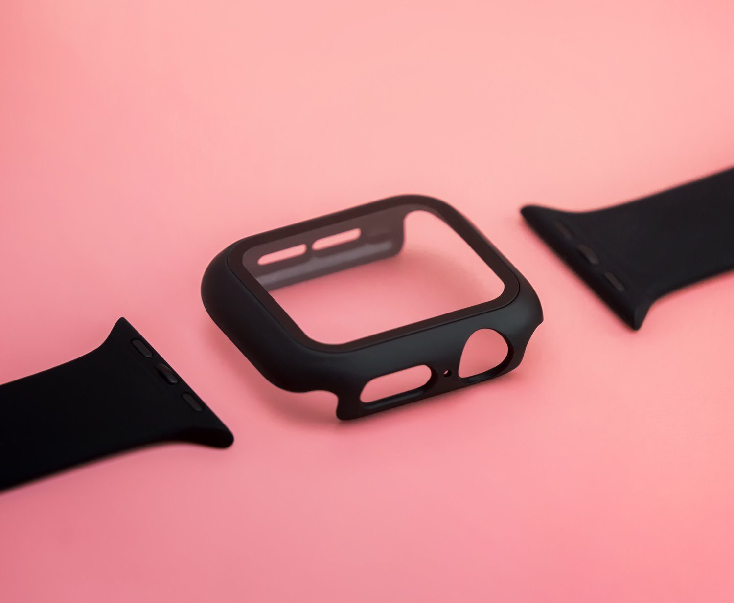 PRECORN Smartwatch-Armband Silikon Ersatzarmband in schwarz für Apple Watch 8/7/6/5/4/3/2/1/SE