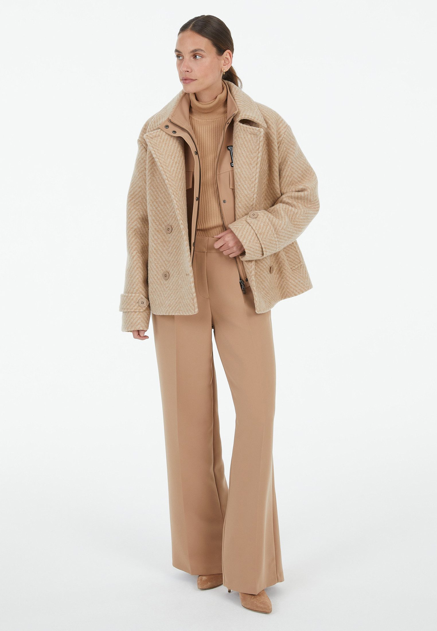 MARC AUREL Cabanjacke mit Fischgratmuster günstig online kaufen