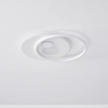 WOFI LED Deckenleuchte LED Wand- und Deckenleuchte Akon in Weiß 4x 10W 3000lm rund, keine Angabe, Leuchtmittel enthalten: Ja, fest verbaut, LED, warmweiss, Deckenlampe, Deckenbeleuchtung, Deckenlicht