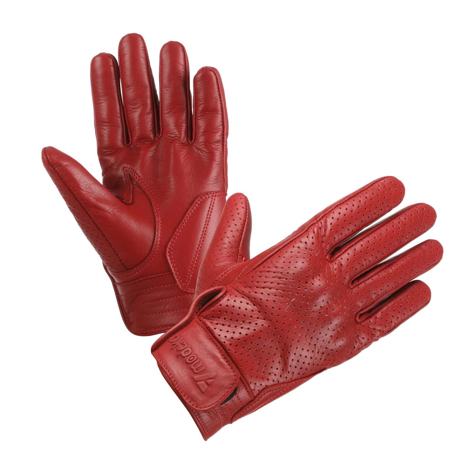 Motorradhandschuhe Modeka Hot Classic Lederhandschuhe rot