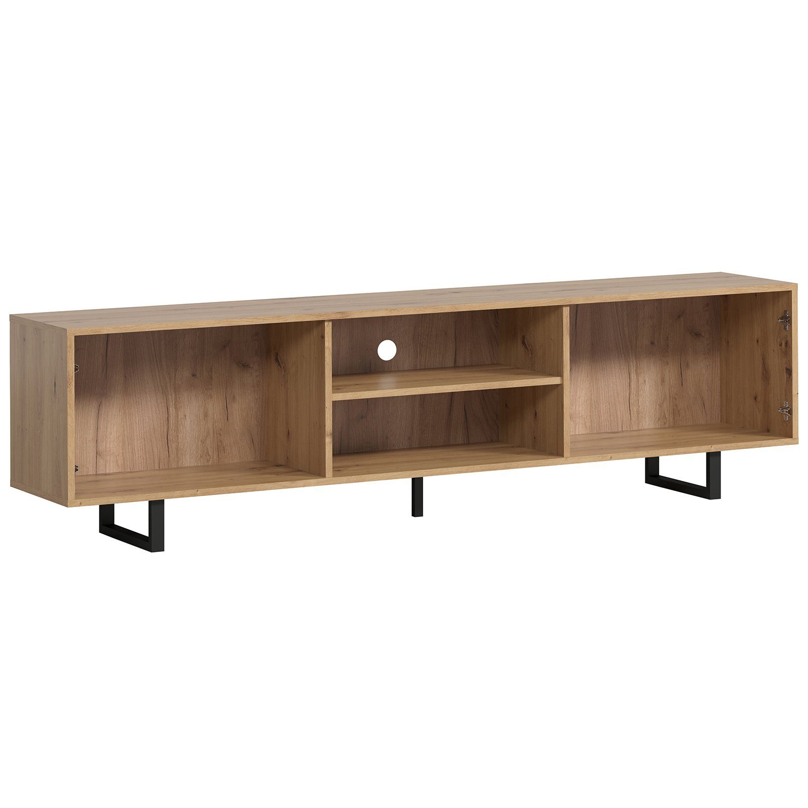 trendteam Lowboard Sentra, TV-Lowboard Fernsehtisch Unterschrank Anrichte Braun 184x52x40cm