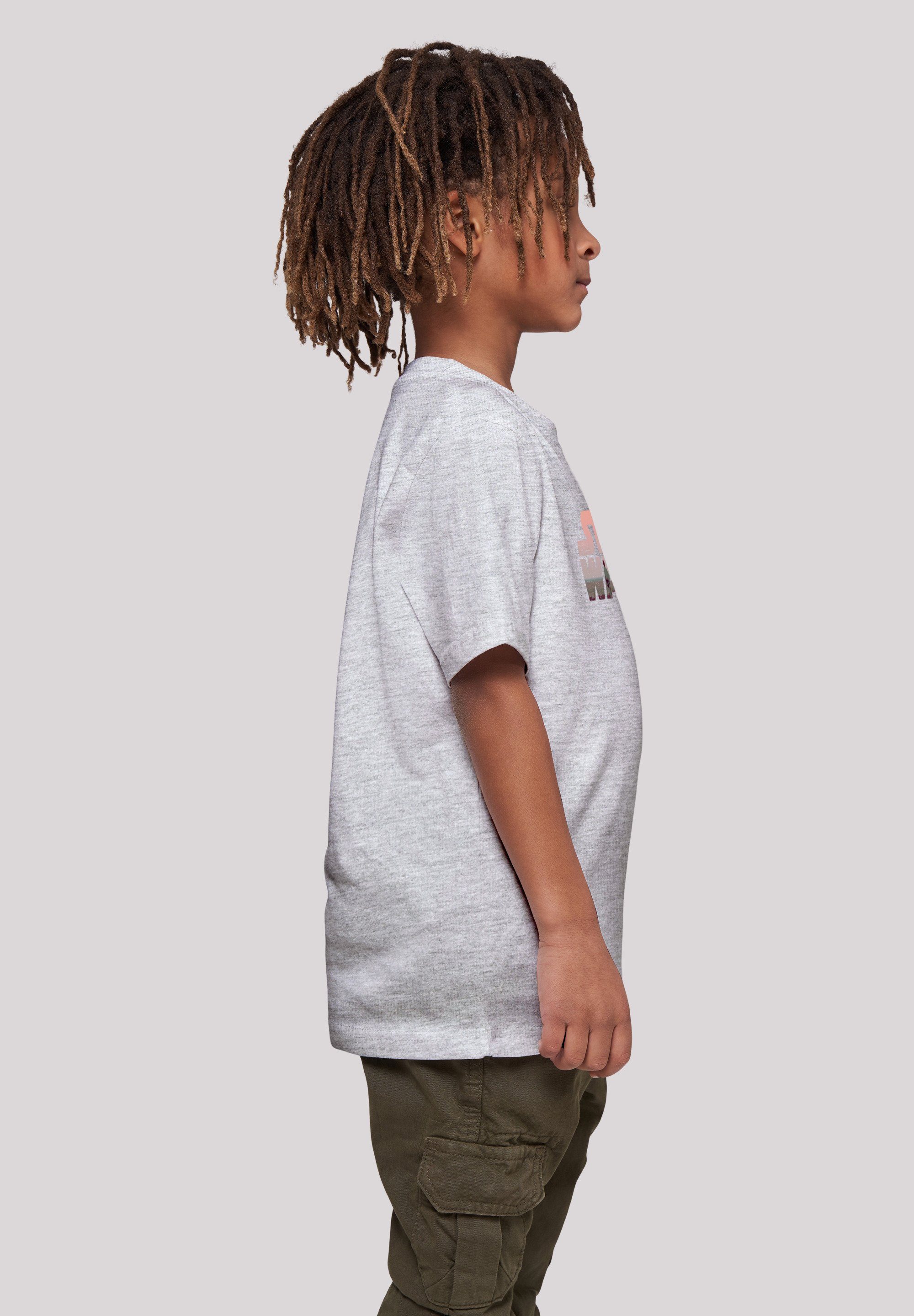 F4NT4STIC Kurzarmshirt Kinder Star Tee (1-tlg) Basic Wars Logo heathergrey Tatooine Kids with