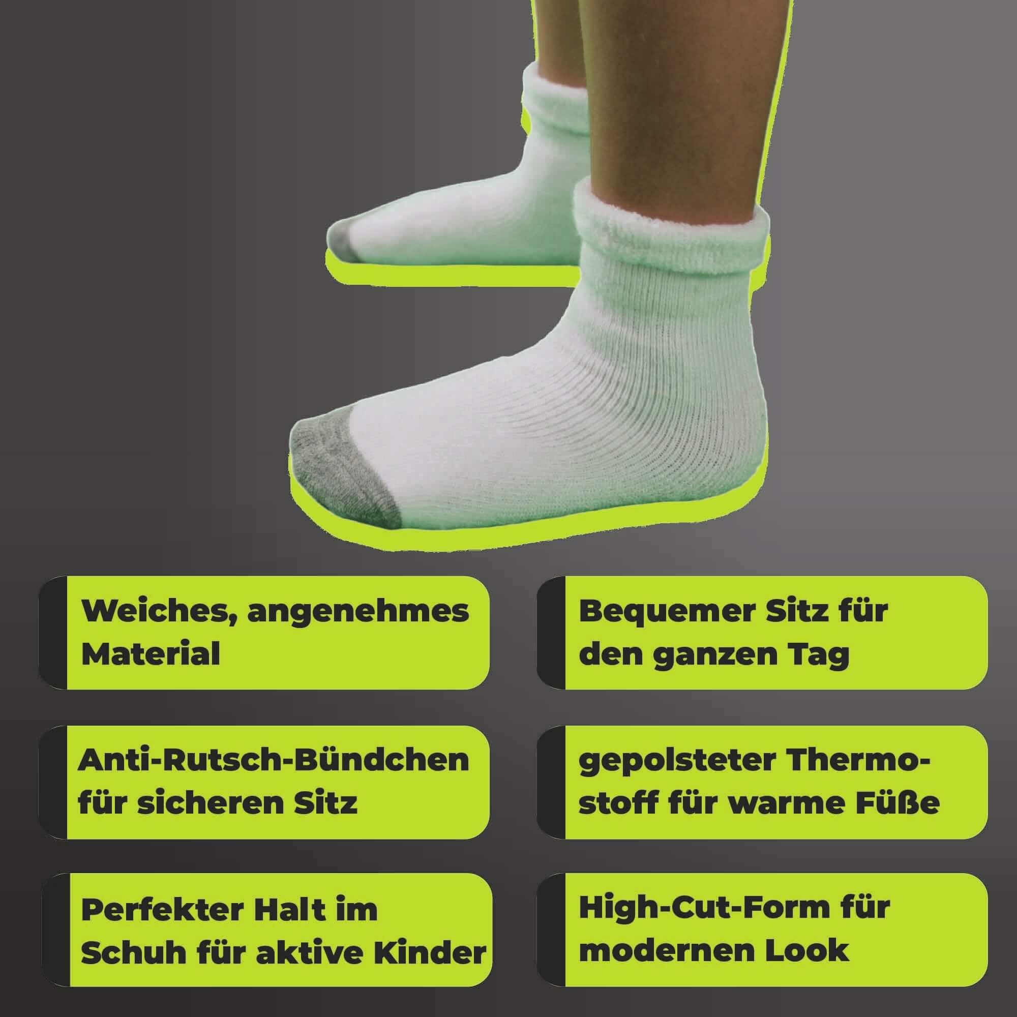 Athletech Thermosocken 6 Paar Thermo Kinder für Socken 3-5 Jahre Gr.34 bis