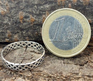 Kiss of Leather Silberring Ring Keltenknoten, Gr. 46-68 (kk6) - Silber