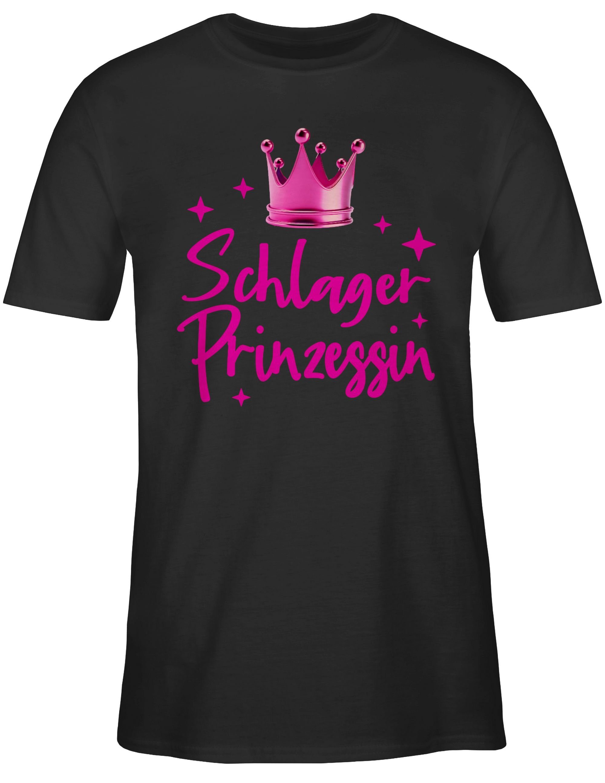 Shirtracer T-Shirt Schlager Prinzessin - Konzert Volksmusik Schlagerparty Schlager Party Outfit 01 Schwarz