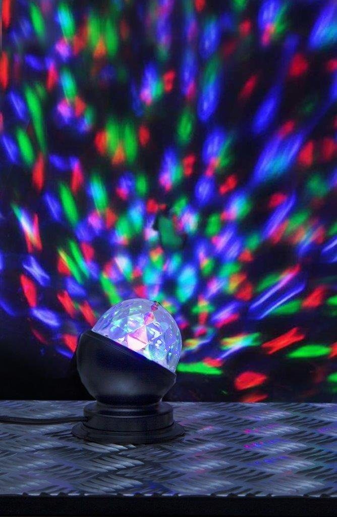 Disco-Lamp für Dekoration Lichteffekt Farbenspiel Party + 3-Farbiges SATISFIRE Discolicht