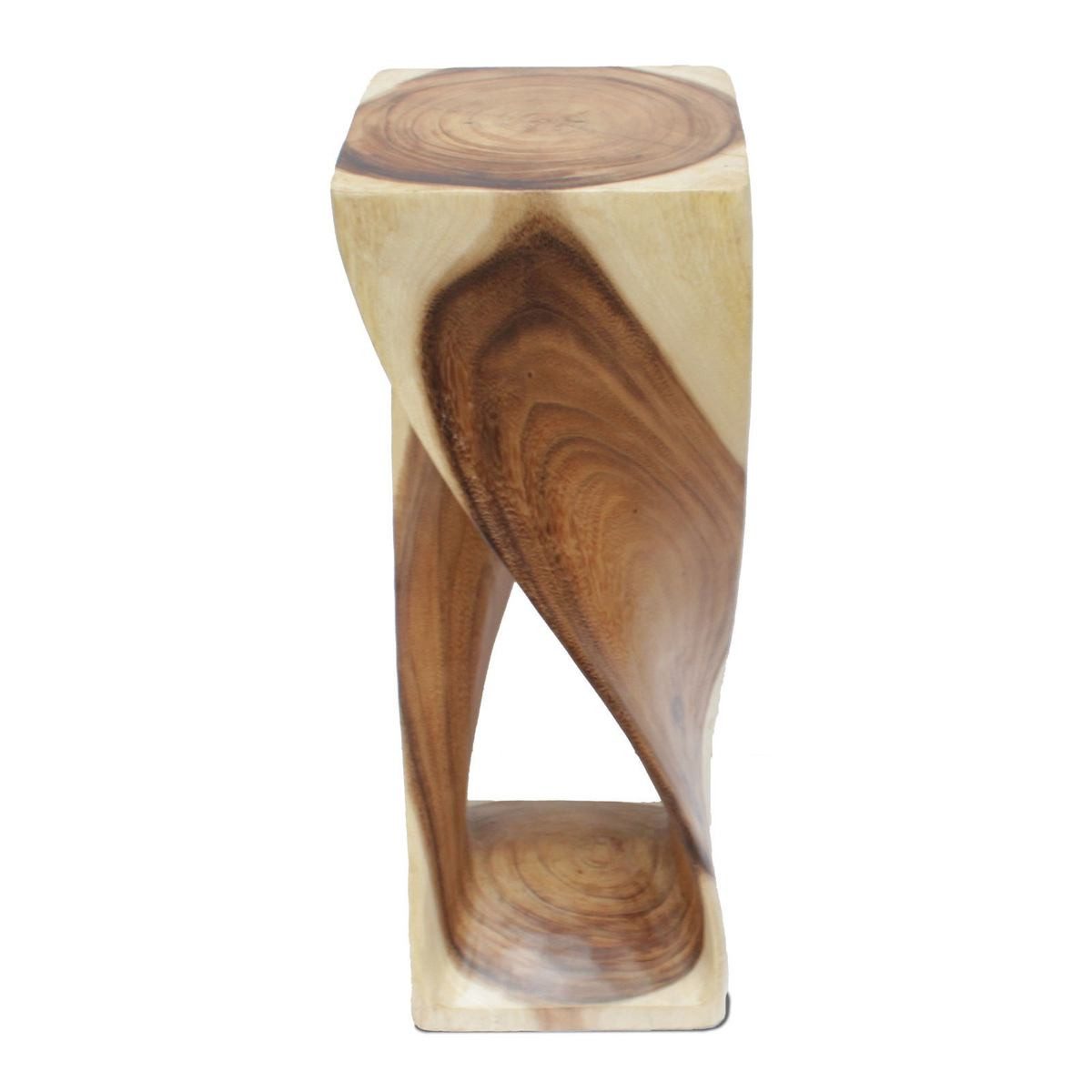 Oriental Galerie Blumenhocker Einfach gerehte Säule Podest Bestelltisch Natur 75cm (1 St) – Bild 3 von 4