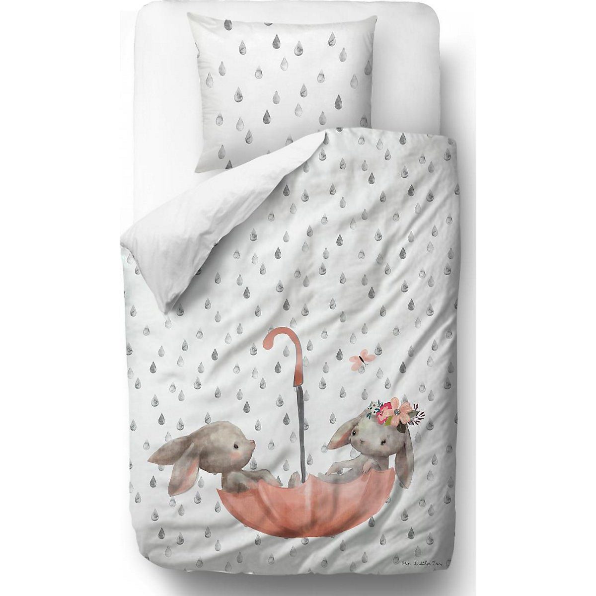 Bettwäsche »Bettwäsche Häschen im Regenschirm, aus Satin,«, Mr. Little Fox  online kaufen | OTTO