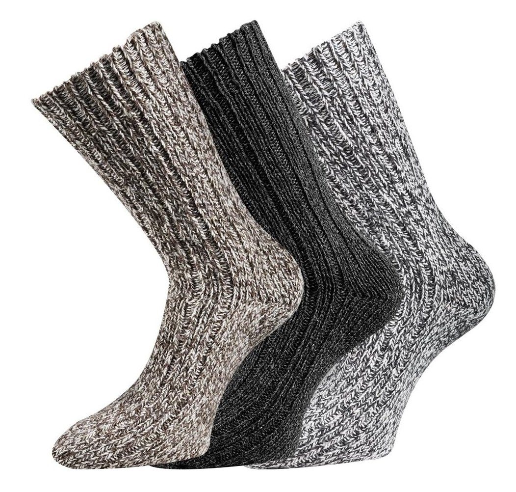 Norwegersocken 3 Paar Norwegersocken in 3 Farbsortierungen, dicke, wärmende Qualität