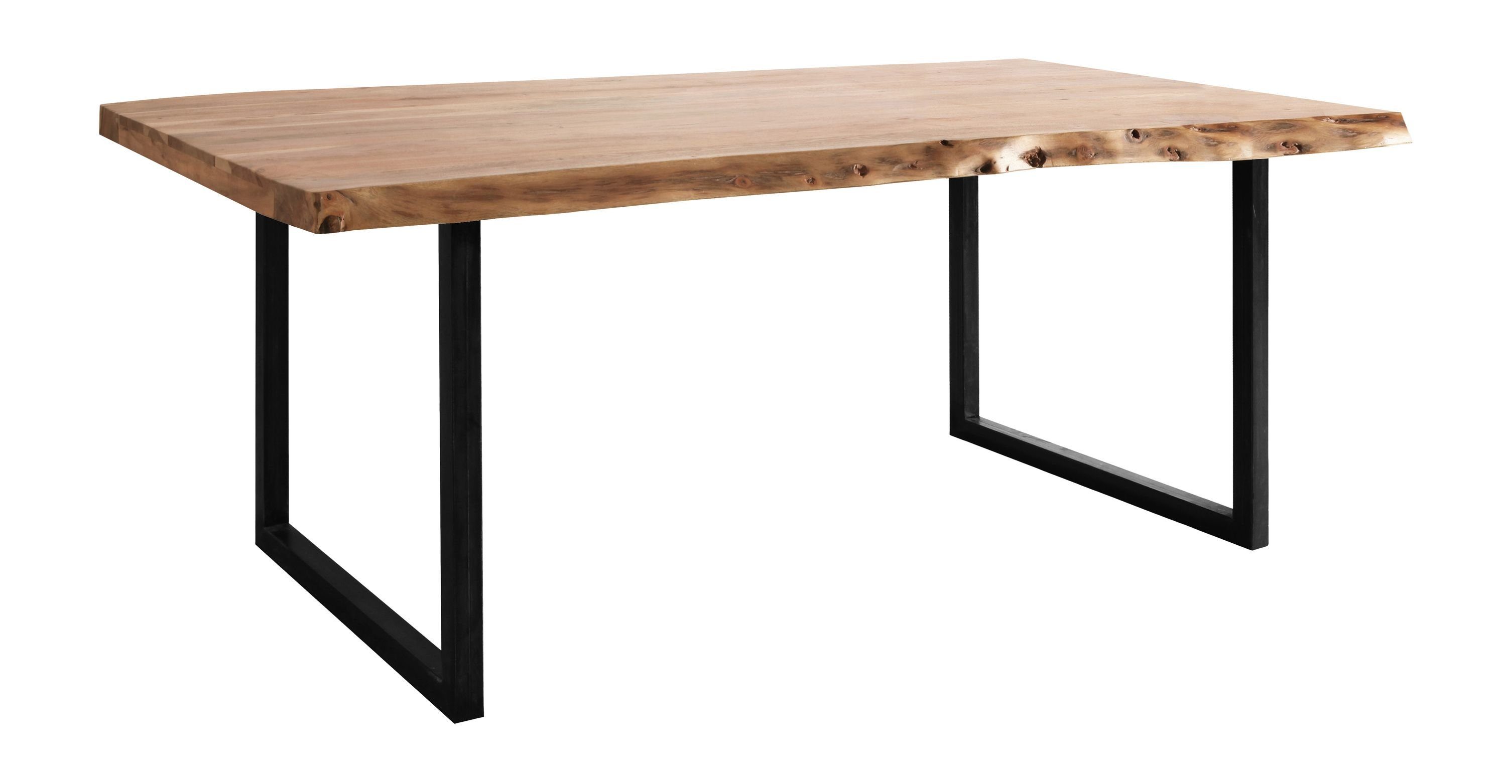 WOLF MÖBEL Esstisch, 180x90cm Akazie Echtholz Holz Tisch Baumkante natur