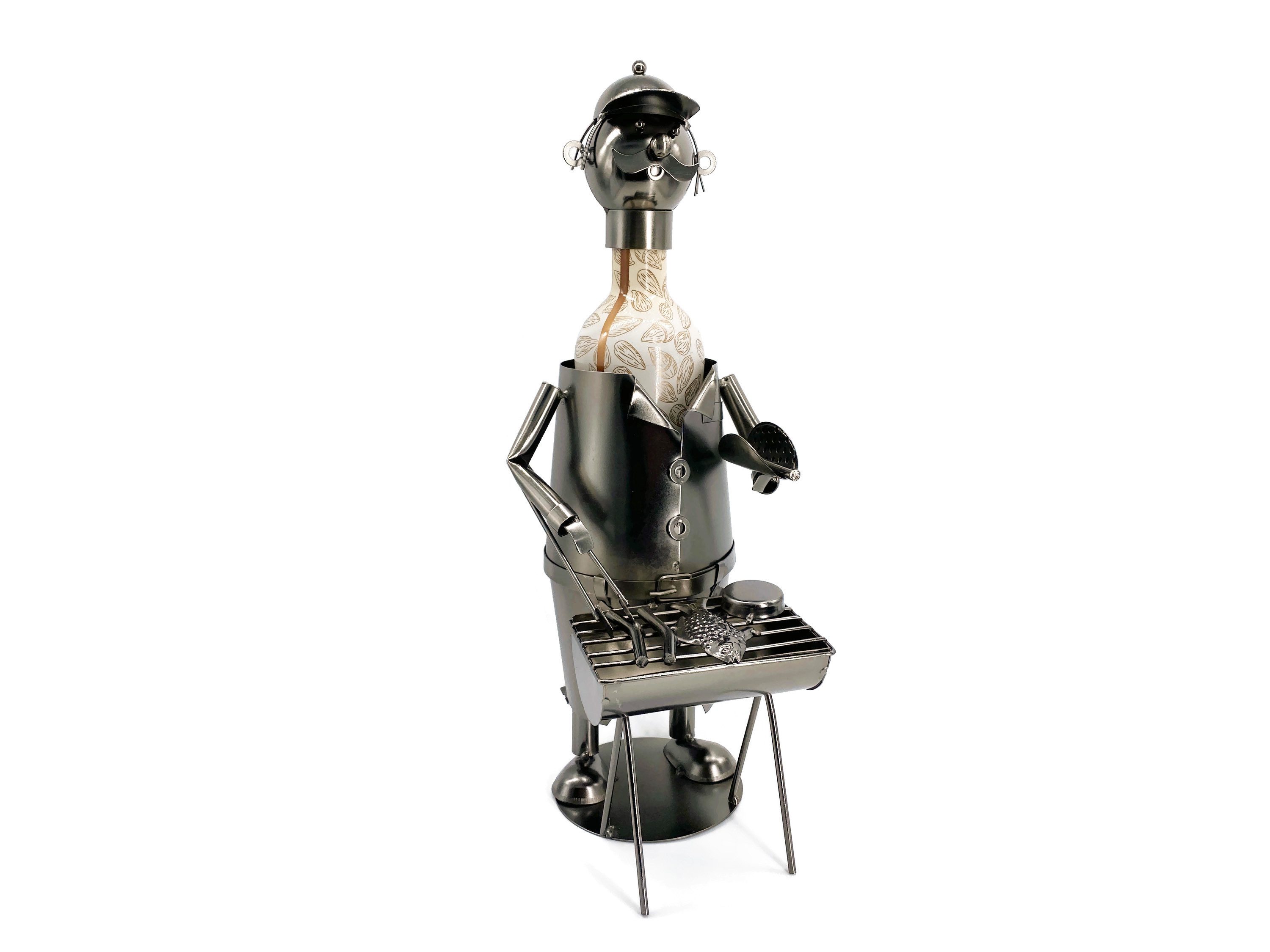eXODA Weinflaschenhalter Grillmeister aus Metall, (1x günstig online kaufen