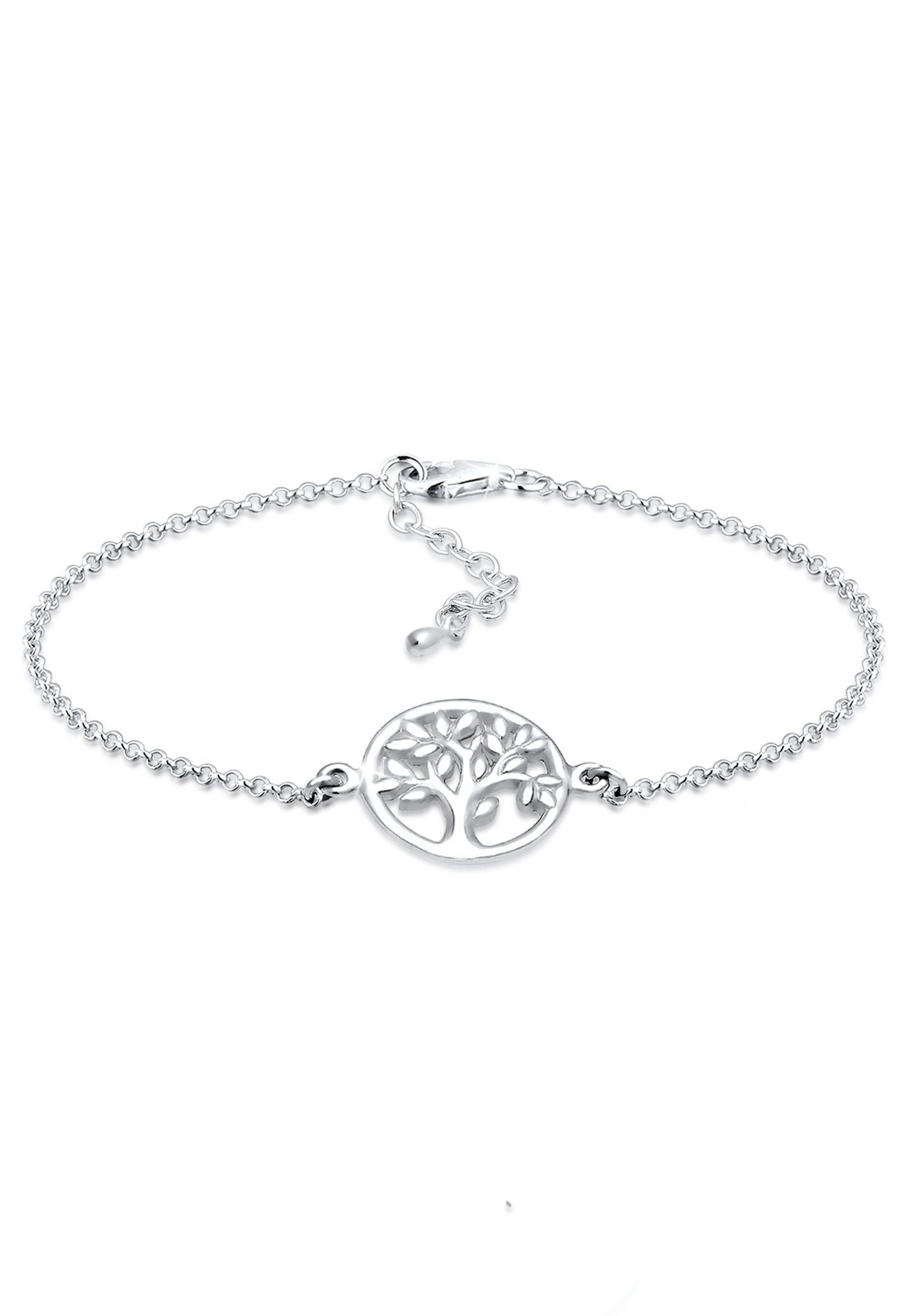 Elli Armband Lebensbaum Kreis Blatt Floral 925 Sterling Silber, In sehr  hochwertiger Juweliersqualität gefertigt